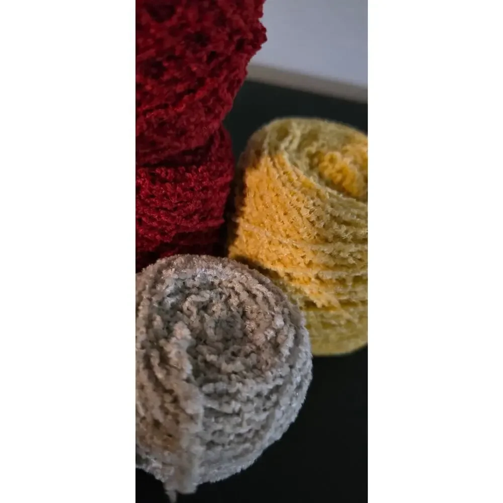 Acrylic yarn cakes Denim‎ & Co recycled sweater soft yarn crafting multicolored